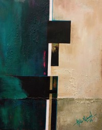 Aisha Mahmood, 18 x 24 Inch, Acrylic on Canvas, Abstract Painting, AC-AIMD-109 Aisha Mahmood, 18 x 24 Inch, Acrylic on Canvas, Abstract Painting, AC-AIMD-109